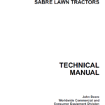 John Deere Sabre Lawn Tractors 1438 1542 1642 1646 Service Manual