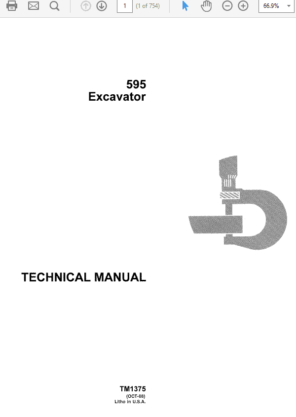 John Deere 595 Excavator Service Manual TM-1375