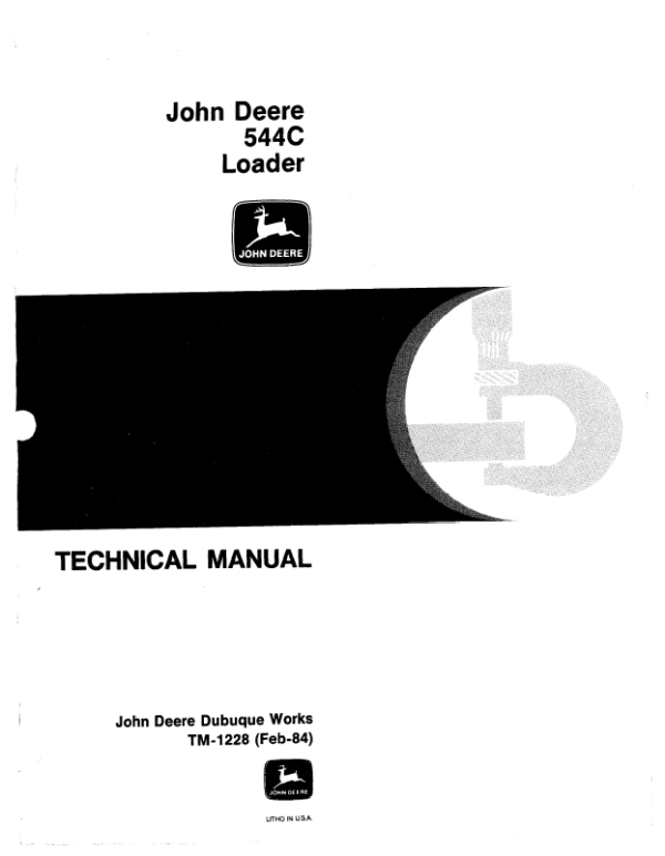 John Deere 544C Loader Service Manual TM-1228