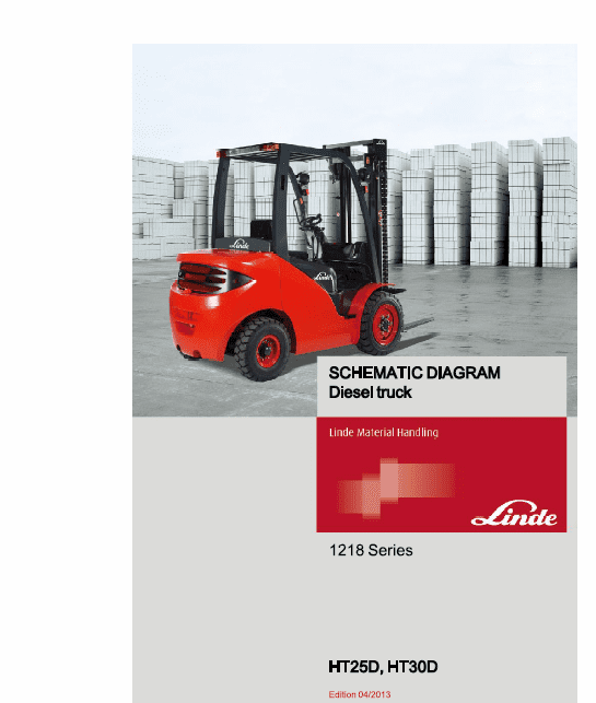 Linde Series 1218 Forklift Truck: HT25D, HT30D Repair Service Training Manual