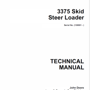 John Deere 3375 Skid-Steer Loader Service Manual TM-1565