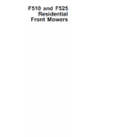 John Deere F510, F525 Front Mowers Service Manual TM-1475