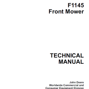John Deere F1145 Front Mower Service Manual TM-1519