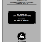 John Deere 425, 445 and 455 Lawn and Garden Tractors Service Manual TM-1517