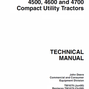 John Deere 4500, 4600 and 4700 Tractor Service Manual