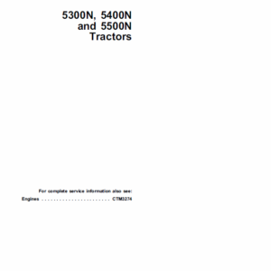 John Deere 5300N, 5400N, 5500N Tractors Service Manual