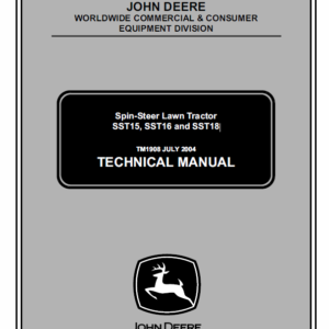 John Deere SST15, SST16, SST18 Lawn Tractor Service Manual TM-1908
