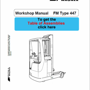 Still FM Type 429 and Type 447 Reach Truck Workshop Repair Manual