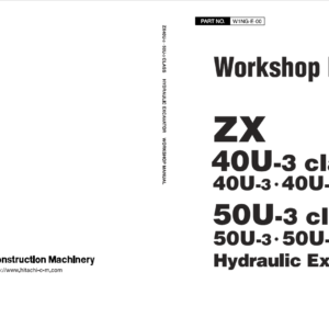 Hitachi ZX40U-3, ZX50U-3 Mini Excavator Service Repair Manual