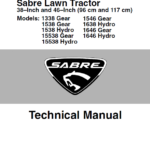 John Deere Sabre Lawn Tractors 1338 1538 1546 1638 Service Manual