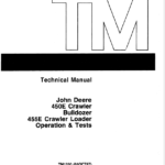 John Deere 450E, 455E Crawler Bulldozer Loader Service Manual