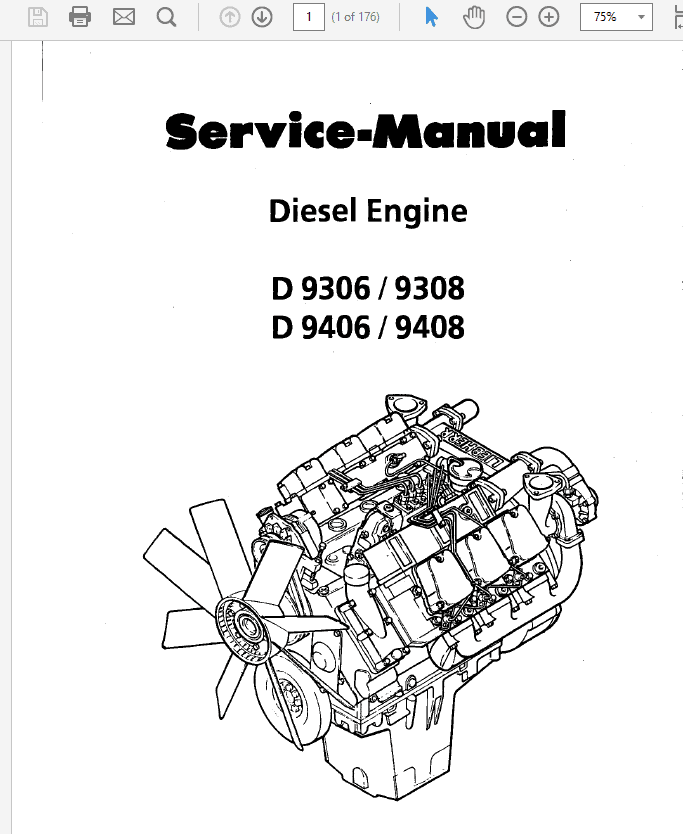 Liebherr Diesel Engine D9306 9308 9406 9408 Service Manual TM-1831 & TM-2224