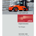 Linde Series 1401 IC-Truck Series: H100, H120, H140, H150, H160 Repair Service Manual