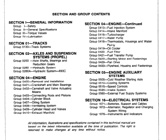 John Deere 690C, 693C Excavator Service Manual
