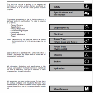 John Deere 280 Skid-Steer Loader Service Manual TM-1749