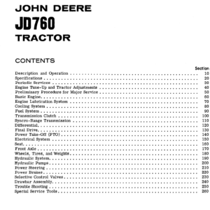 John Deere 760 Tractor Service Manual SM-2075