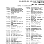 John Deere 850, 900HC, 950 and 1050 Tractors Service Manual TM-1192