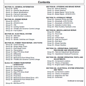 John Deere 670, 770, 790, 870, 970, 1070 Compact Utility Tractor Service Manual TM-1470