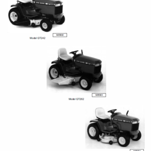 John Deere GT242, GT262, GT275 Lawn and Garden Tractors TM-1582