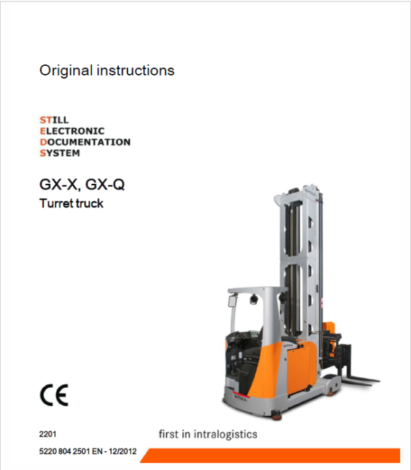 Still GX-X Turret Truck Operating and Workshop Repair Manual