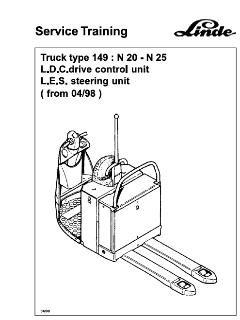 Linde Type 149 Order Picker: N20-N25 Training (Workshop) Manual
