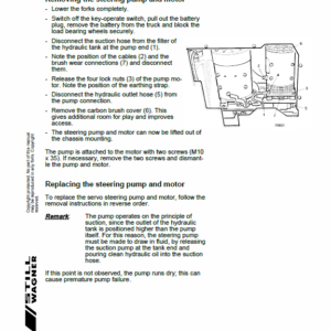 Still GX10 Order Picking Stacker Trucks Workshop Repair Manual