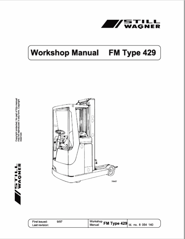 Still FM Type 429 and Type 447 Reach Truck Workshop Repair Manual
