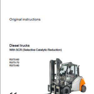 Still Electric Forklift Truck RX70: RX70-60, RX70-70, RX70-80 Repair Manual
