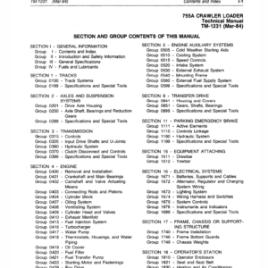 John Deere 755A Crawler Loader Service Manual TM-1231