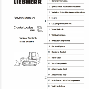 Liebherr L550 L556 L566 L576 L580 REPARATURHANDBUCH WERKSTATTHANDBUCH 
