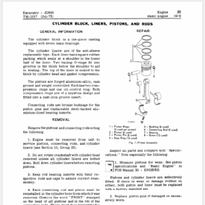 John Deere 690, 690A Excavator Service Manual TM-1017