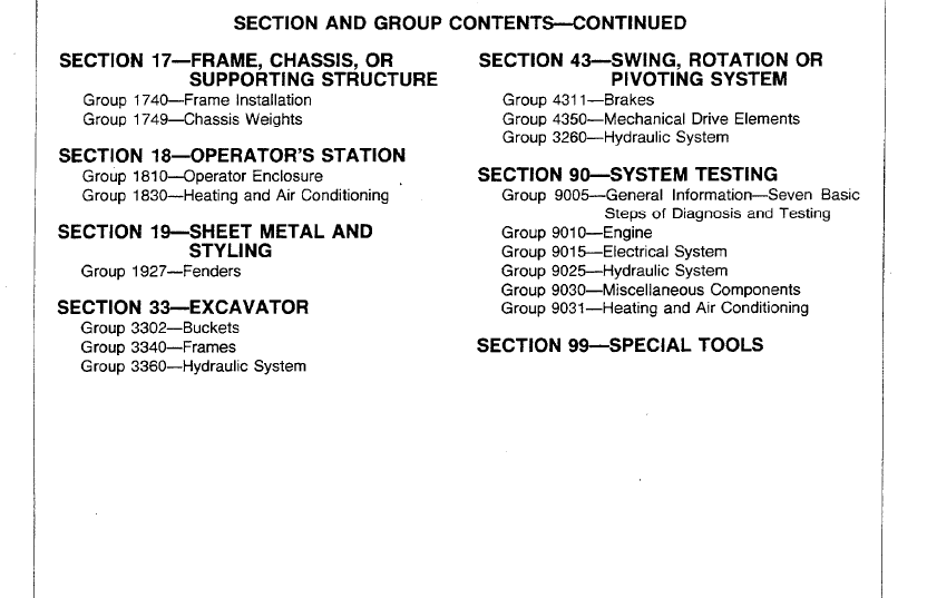 John Deere 890A Excavator Service Manual TM-1263
