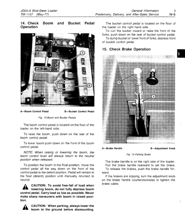 John Deere 24A Skid-Steer Loader Service Manual TM-1157