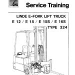 Linde Type 322, 323, 324 Forklift Model: E10, E12, E14, E15, E16, E20, E25, E30 Workshop Service Manual