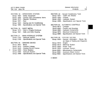 John Deere 770 Motor Grader Service Manual TM-1123