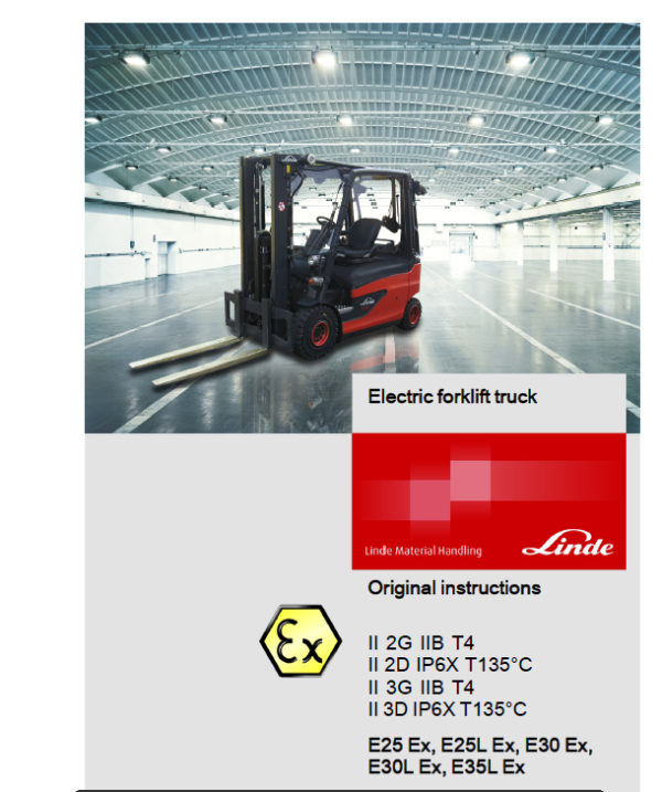 Linde Series 387 Electric Lift Truck: E20, E25, E30, E35 Workshop Service Manual