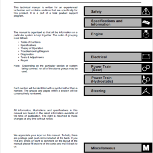 John Deere STX30, STX38, STX46 Lawn Tractors Service Manual