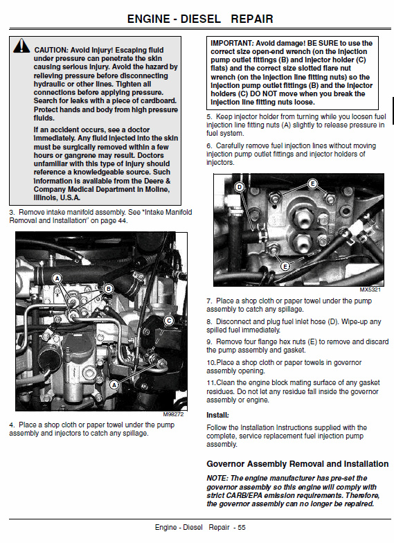 Original John Deere GX355 Rasen & Garten Traktor Technisches Manual 