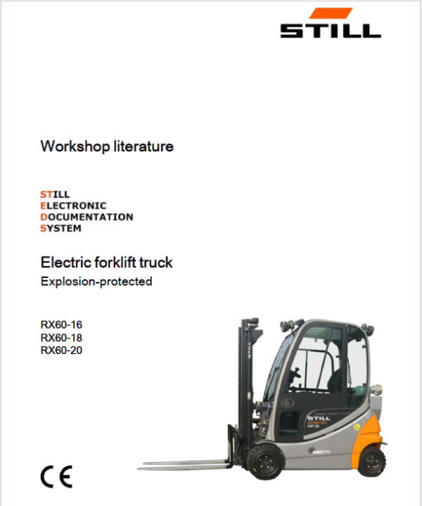 Still Electric Forklift Truck RX60: RX60-16, RX60-18, RX60-20 Repair Manual