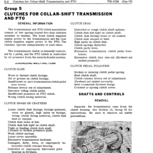 John Deere 500B Loader Backhoe Service Manual TM-1024