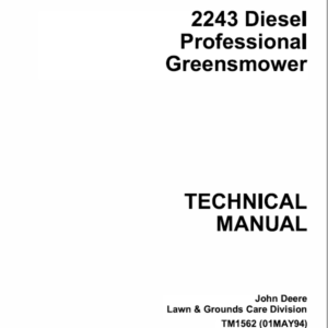 John Deere 2243 Mower Service Manual TM-1473