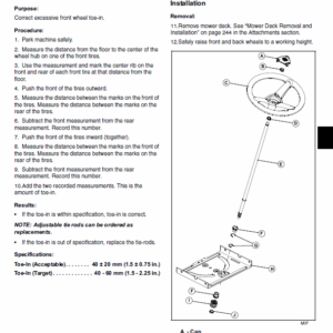 John Deere L105, L107, L120 Lawn Tractor Service Manual TM-2185