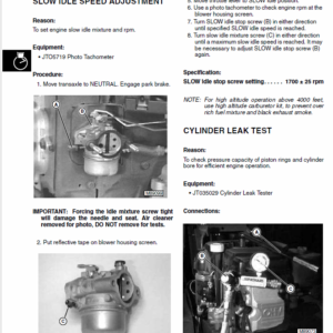 John Deere LT133, LT155, LT166 Lawn Tractor Service Manual TM-1695