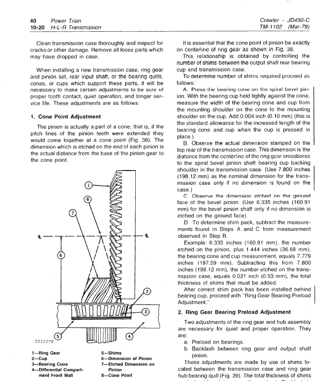 John Deere 450C Crawler Service Manual TM-1102