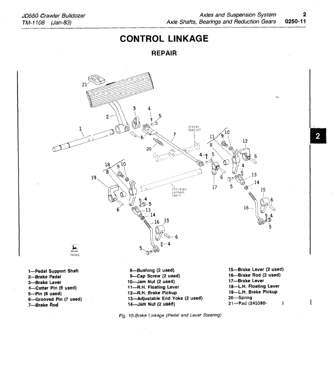 John Deere 550 Crawler Bulldozer Service Manual TM-1108