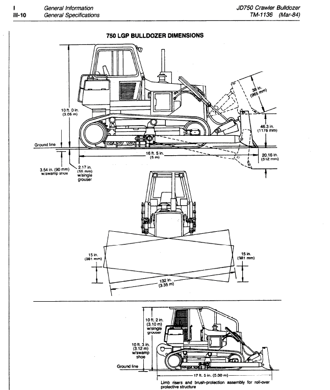 John Deere 750 Crawler Bulldozer Service Manual TM-1136