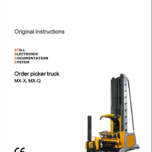 Still MX-X Order Picking Truck  Generation 4, 48v and 80v Workshop Repair Manual