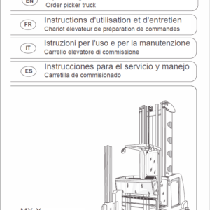 Still MX-X Generation 1,2 80v Order Picker Workshop Repair Manual