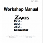 Hitachi Zaxis Zx27u-2, Zx30u-2, Zx35u-2 Excavator Service Manual