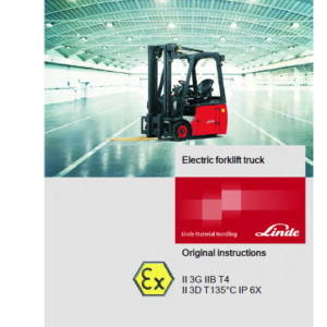 Linde Series 386 Electric Forklift Truck: E12, E14, E15, E16, E18, E20 Workshop Manual